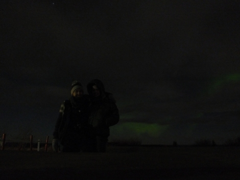 Rachel and Jenna and the Northern Lights